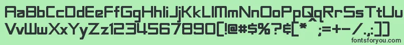 LabeoufBold Font – Black Fonts on Green Background