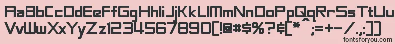 LabeoufBold Font – Black Fonts on Pink Background
