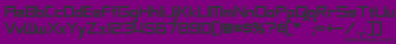 フォントLabeoufBold – 紫の背景に黒い文字