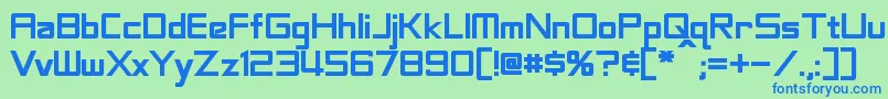 LabeoufBold Font – Blue Fonts on Green Background