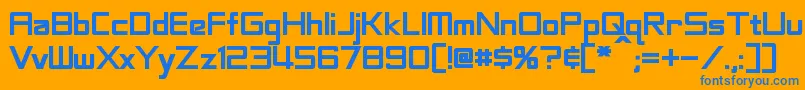 LabeoufBold Font – Blue Fonts on Orange Background