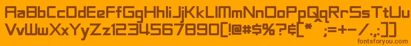 LabeoufBold Font – Brown Fonts on Orange Background
