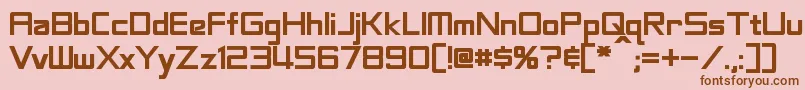 LabeoufBold Font – Brown Fonts on Pink Background