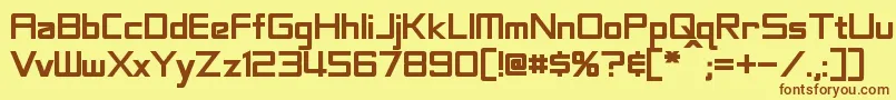 LabeoufBold Font – Brown Fonts on Yellow Background