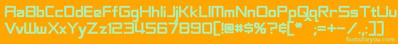 LabeoufBold Font – Green Fonts on Orange Background