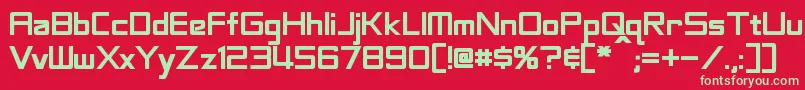 LabeoufBold Font – Green Fonts on Red Background