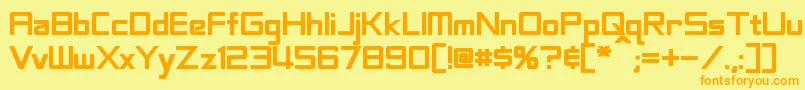LabeoufBold Font – Orange Fonts on Yellow Background