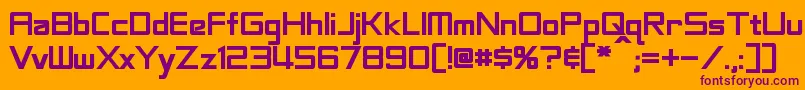 LabeoufBold Font – Purple Fonts on Orange Background