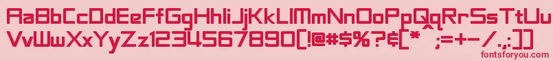 LabeoufBold Font – Red Fonts on Pink Background