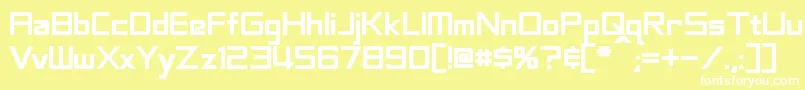 LabeoufBold Font – White Fonts on Yellow Background
