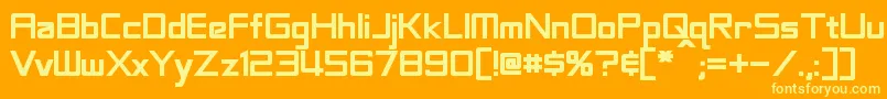 LabeoufBold Font – Yellow Fonts on Orange Background