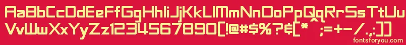 LabeoufBold Font – Yellow Fonts on Red Background