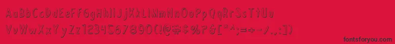 Draftingboard3D Font – Black Fonts on Red Background