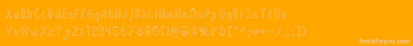 Draftingboard3D Font – Pink Fonts on Orange Background