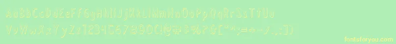 Draftingboard3D Font – Yellow Fonts on Green Background