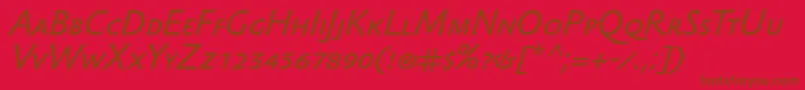 SebastiantextscItalic Font – Brown Fonts on Red Background