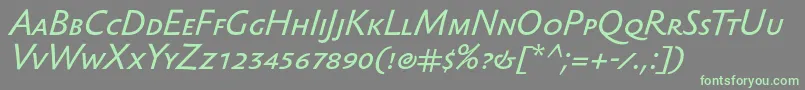 SebastiantextscItalic Font – Green Fonts on Gray Background