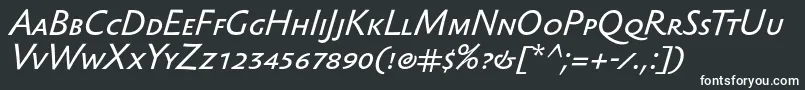 SebastiantextscItalic Font – White Fonts on Black Background