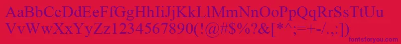IskoolaPota Font – Purple Fonts on Red Background