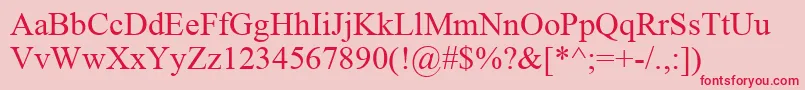 IskoolaPota Font – Red Fonts on Pink Background