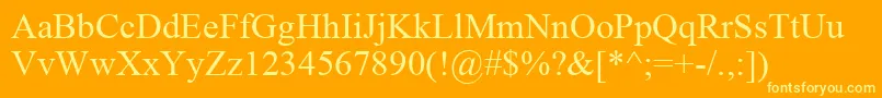 IskoolaPota Font – Yellow Fonts on Orange Background