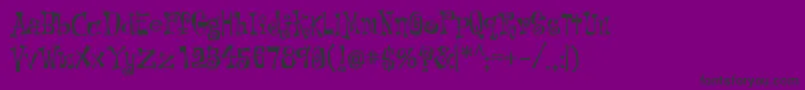 KotLeopold Font – Black Fonts on Purple Background