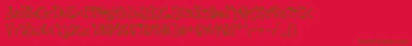 KotLeopold Font – Brown Fonts on Red Background