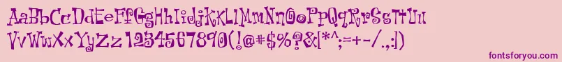 fuente KotLeopold – Fuentes Moradas Sobre Fondo Rosa