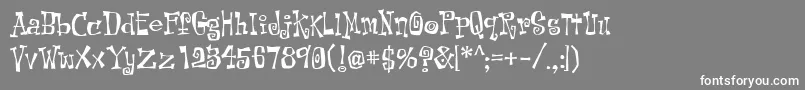 フォントKotLeopold – 灰色の背景に白い文字