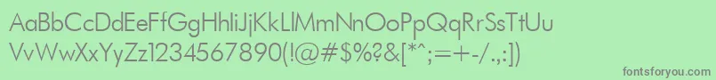 FuturalightLight Font – Gray Fonts on Green Background