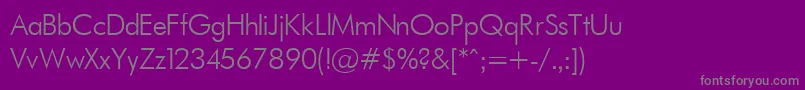 FuturalightLight Font – Gray Fonts on Purple Background