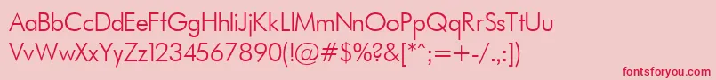 FuturalightLight Font – Red Fonts on Pink Background