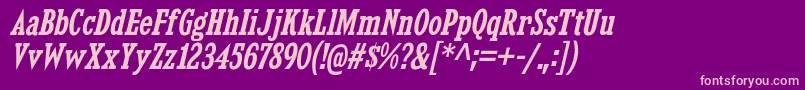 KingsbridgeCdSbIt Font – Pink Fonts on Purple Background