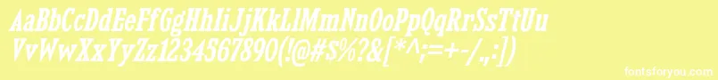 KingsbridgeCdSbIt Font – White Fonts on Yellow Background