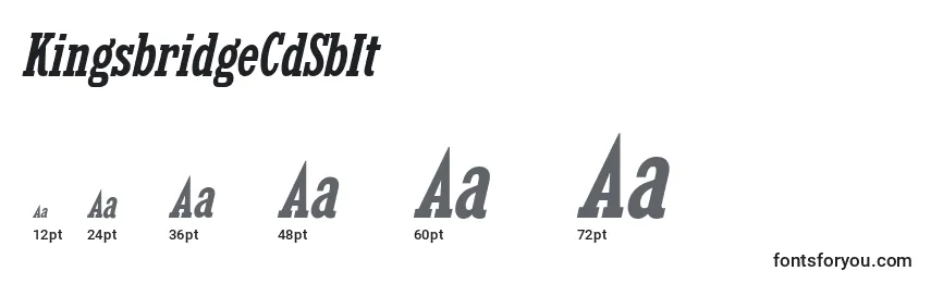 KingsbridgeCdSbIt Font Sizes