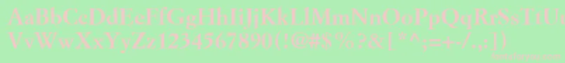 SimonciniGaramondLtBold Font – Pink Fonts on Green Background