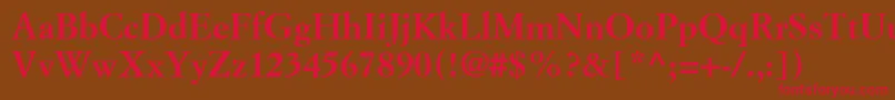 SimonciniGaramondLtBold Font – Red Fonts on Brown Background