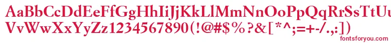 SimonciniGaramondLtBold Font – Red Fonts on White Background