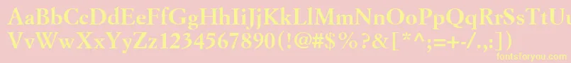 SimonciniGaramondLtBold Font – Yellow Fonts on Pink Background