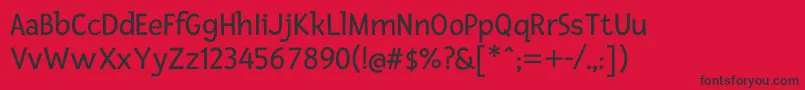 FrescaRegular Font – Black Fonts on Red Background