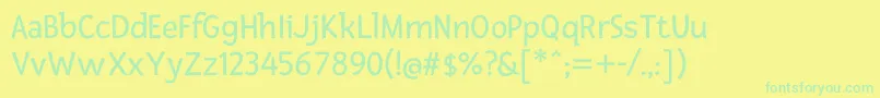 Lisätietoja FrescaRegular-fontista FrescaRegular-fontti – vihreät fontit keltaisella taustalla