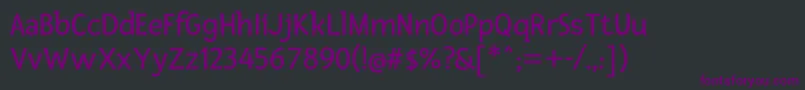 FrescaRegular Font – Purple Fonts on Black Background