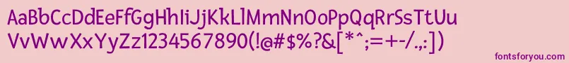 FrescaRegular Font – Purple Fonts on Pink Background