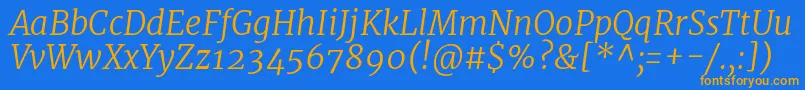 Más sobre la fuente MerriweatherLightitalic fuente MerriweatherLightitalic – Fuentes Naranjas Sobre Fondo Azul