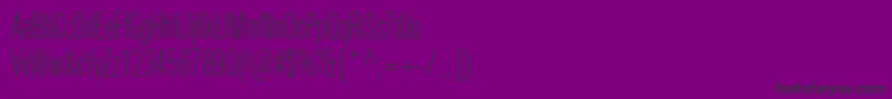 Шрифт UniversNextProThinCompressed – чёрные шрифты на фиолетовом фоне
