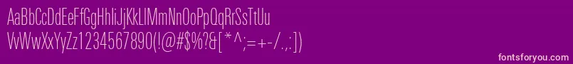 Шрифт UniversNextProThinCompressed – розовые шрифты на фиолетовом фоне