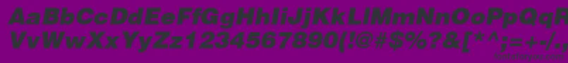 HelveticaLtBlackOblique Font – Black Fonts on Purple Background