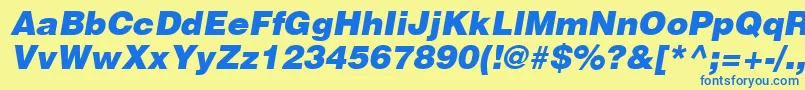 More about HelveticaLtBlackOblique Font HelveticaLtBlackOblique Font – Blue Fonts on Yellow Background