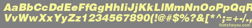 Подробнее о шрифте HelveticaLtBlackOblique Шрифт HelveticaLtBlackOblique – жёлтые шрифты на сером фоне
