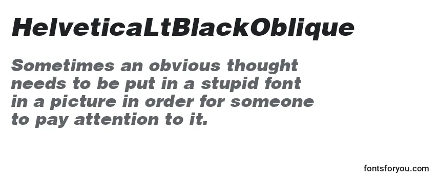 Шрифт HelveticaLtBlackOblique